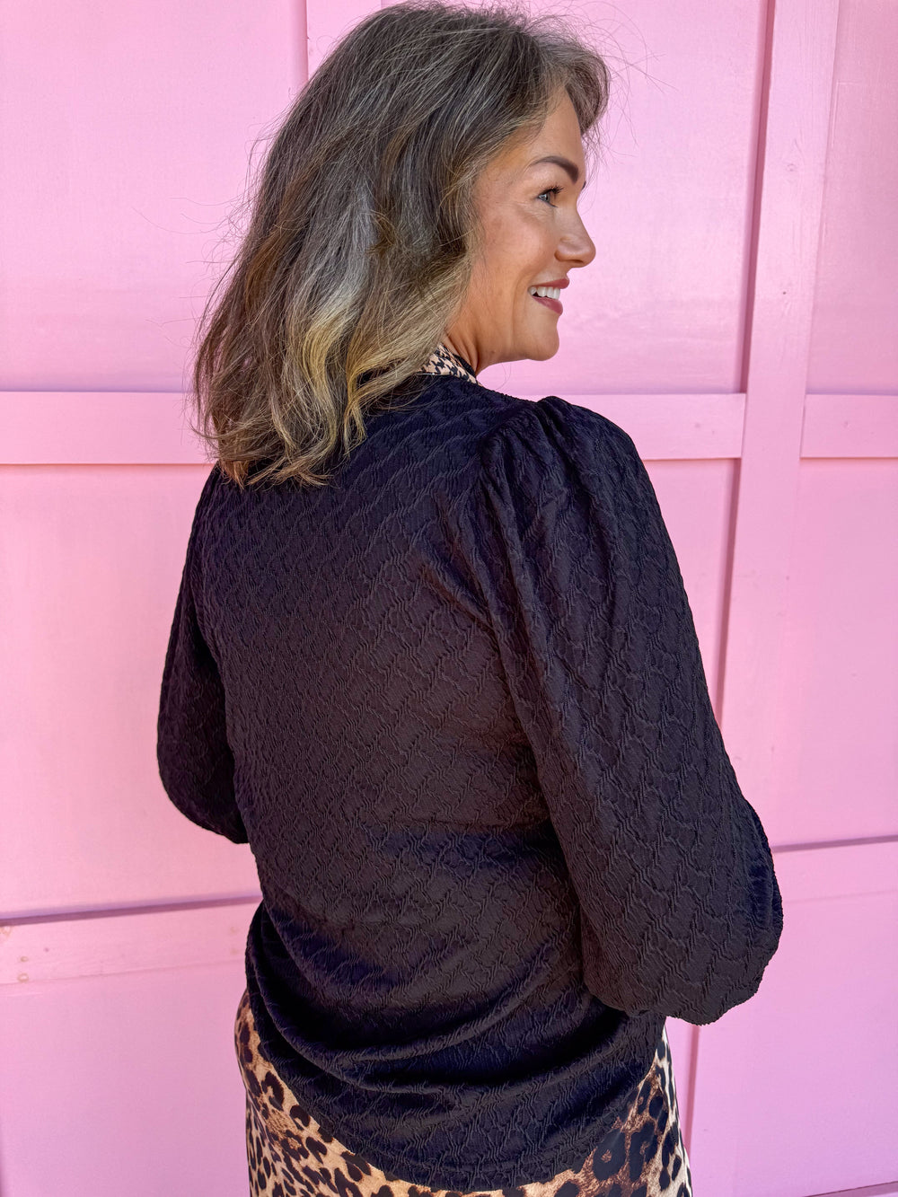 Jincy's Women's Boutique Winter Styles Plus Size Black Mock Neck Top