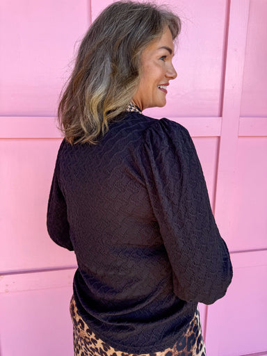 Jincy's Women's Boutique Winter Styles Plus Size Black Mock Neck Top