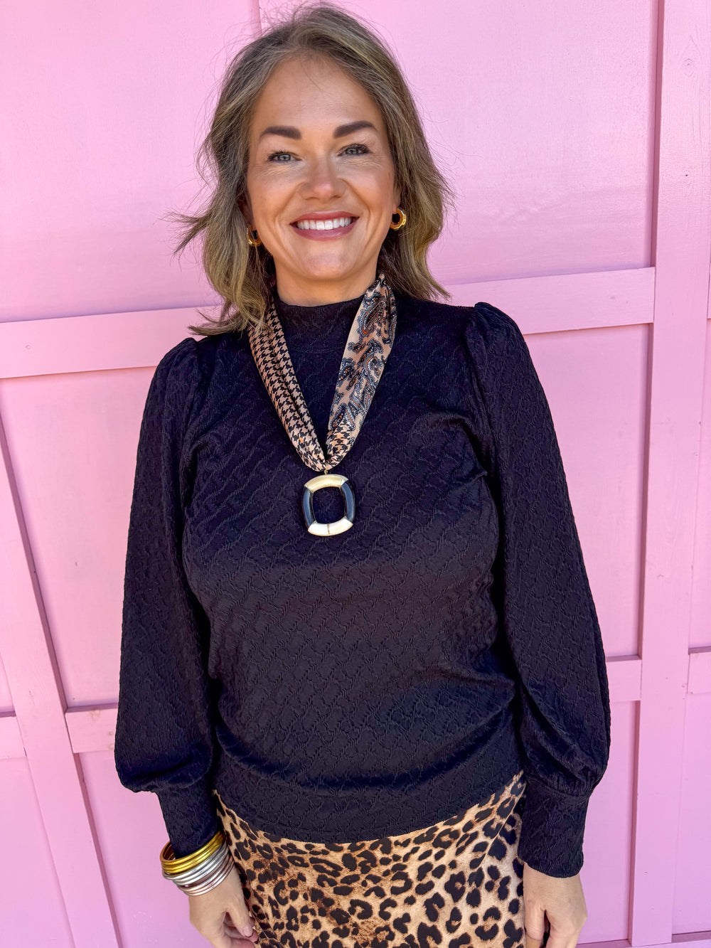 Jincy's Women's Boutique Winter Styles Plus Size Black Mock Neck Top