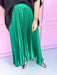 womens boutique satin skirt green pleats jincy's