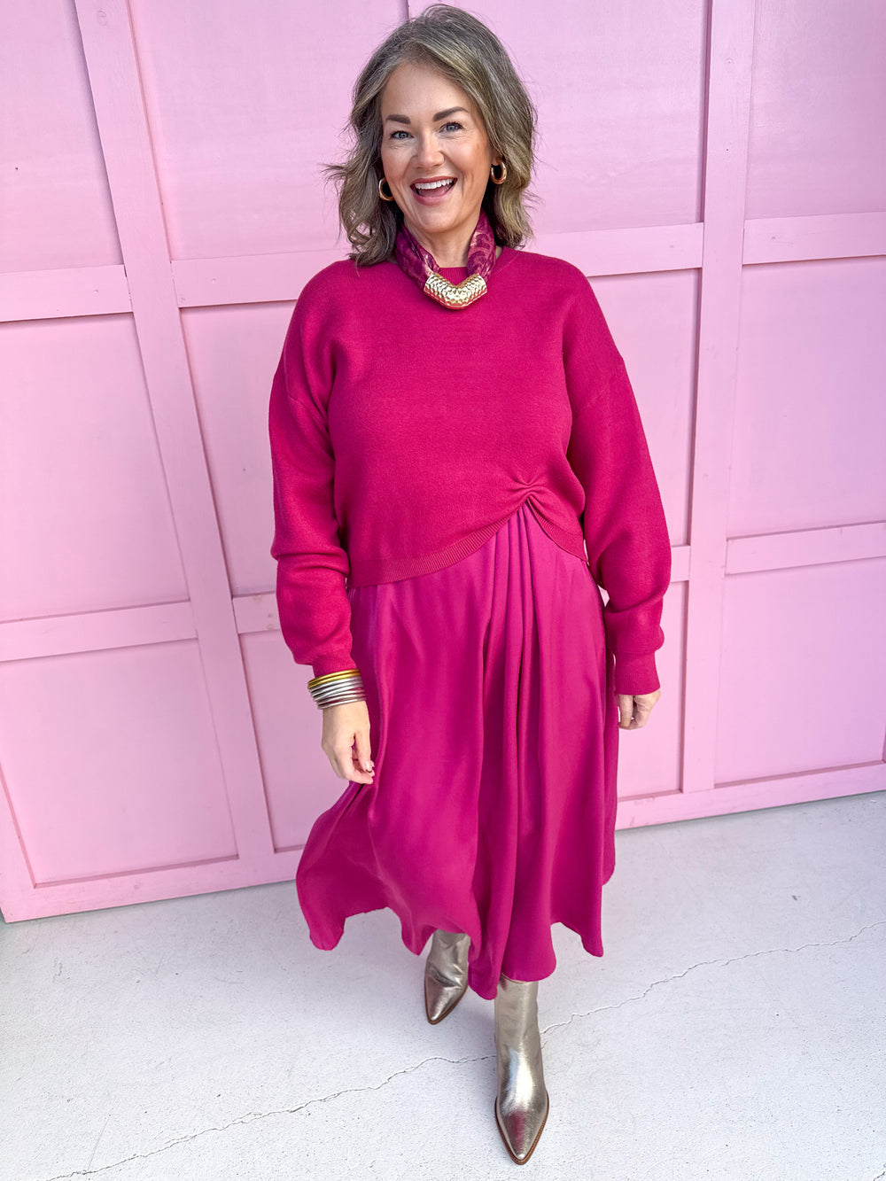 womens boutique dress layered look maxi length jincy's