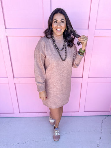 Jincy's Women's Boutique Thanksgiving & Fall Styles Mauve Sweater Dress