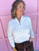 Jincy's Women's Boutique Thanksgiving & Fall Styles White Quarter Zip