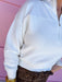 Jincy's Women's Boutique Thanksgiving & Fall Styles White Quarter Zip