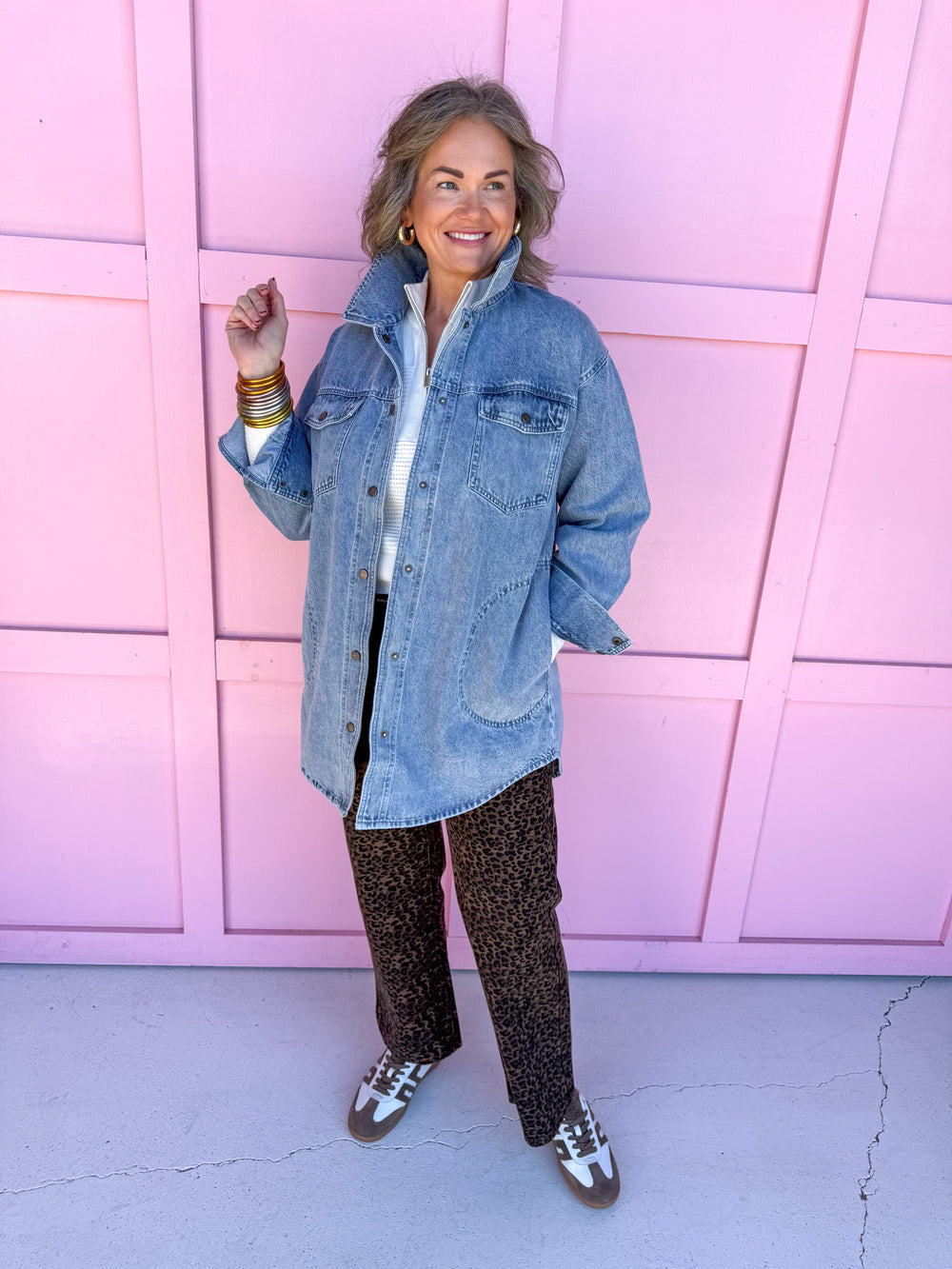 Jincy's Women's Boutique Thanksgiving & Fall Styles Denim Shacket