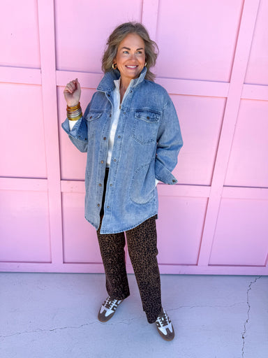 Jincy's Women's Boutique Thanksgiving & Fall Styles Denim Shacket