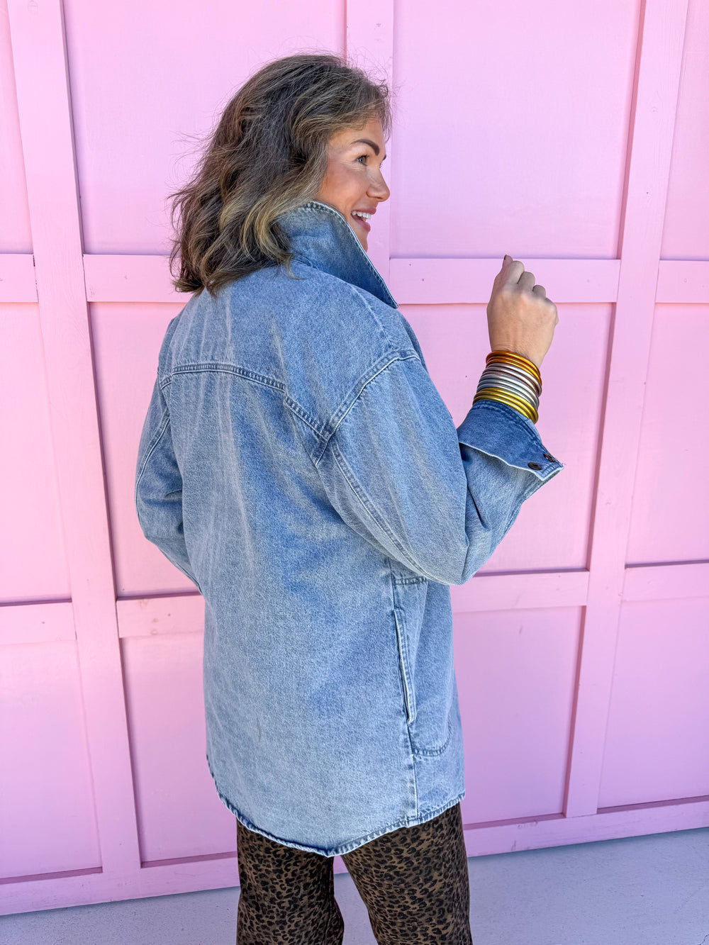 Jincy's Women's Boutique Thanksgiving & Fall Styles Denim Shacket