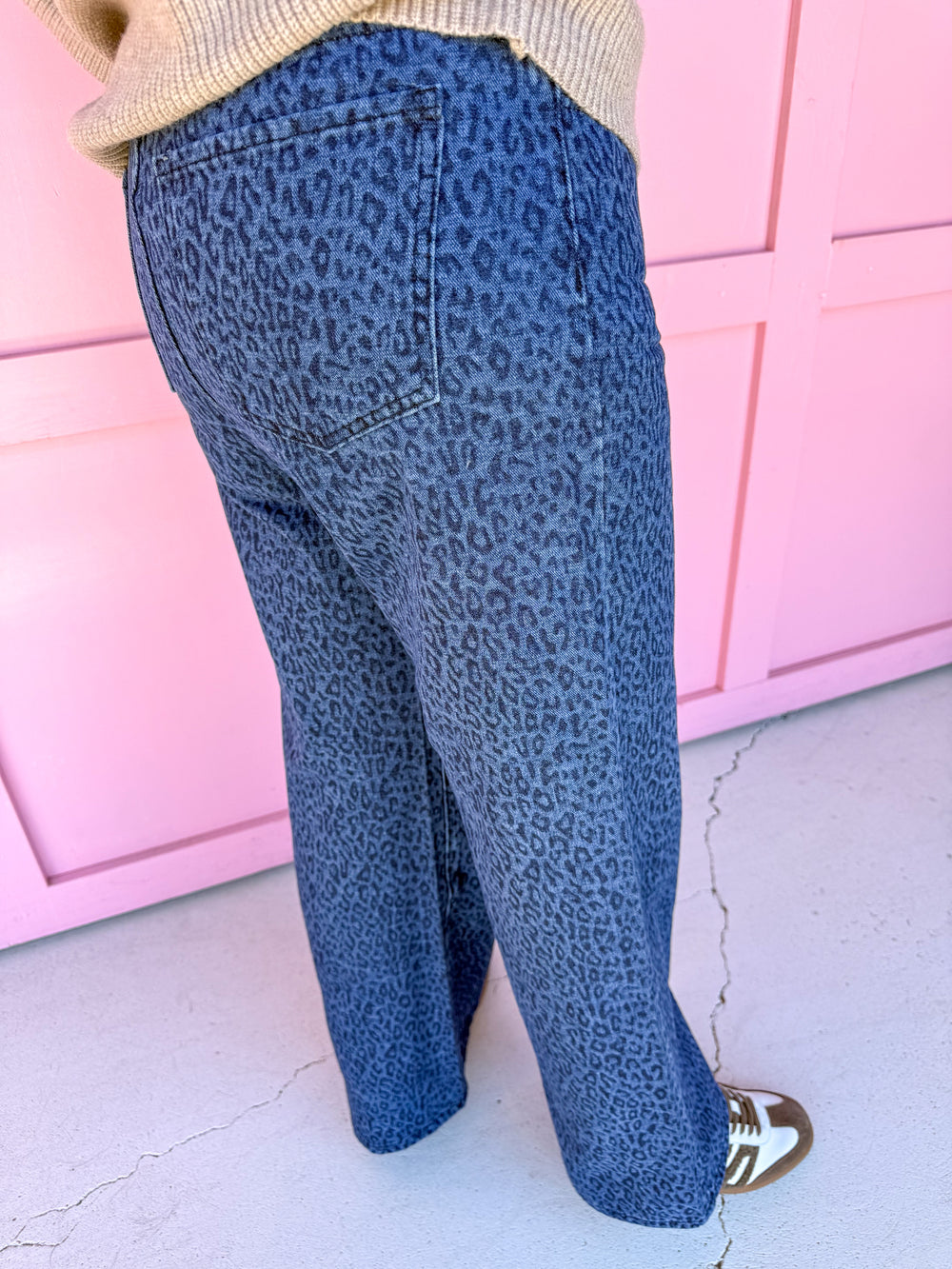Jincy's Women's Boutique Thanksgiving & Fall Styles Plus Size Leopard Print Denim Jeans
