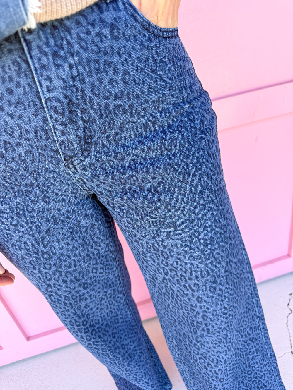 Jincy's Women's Boutique Thanksgiving & Fall Styles Plus Size Leopard Print Denim Jeans