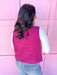 Jincy's Women's Boutique Thanksgiving & Fall Styles Plus Size Berry Sherpa Vest
