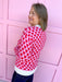 womens boutique hearts red pink crew neck sweater jincy's