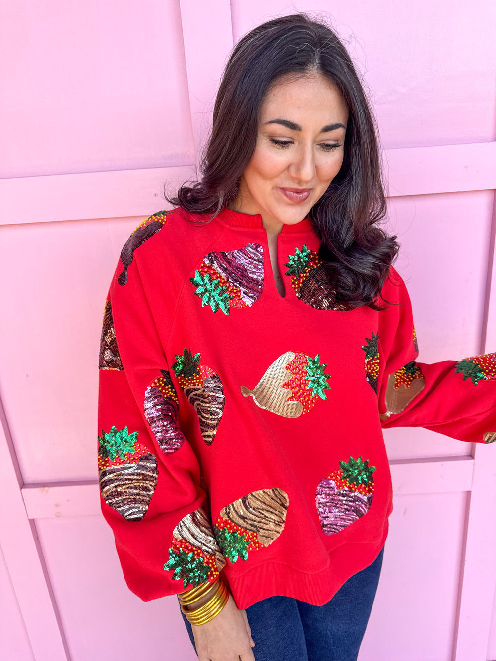 QUEEN OF SPARKLES | Chocolate Covered Strawberries Sweatshirt