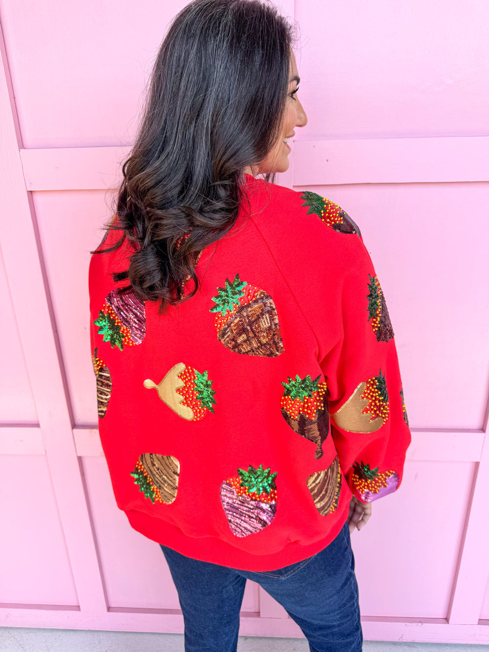 QUEEN OF SPARKLES | Chocolate Covered Strawberries Sweatshirt