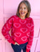 Molly Bracken Katherine Knit Sweater red pink hearts angora womens boutique jincy's