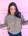 womens boutique grey cardigan red hearts button up jincy's