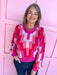 Molly Bracken Quinn Knit Sweater pinks red white womens boutique jincy's