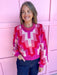 Molly Bracken Quinn Knit Sweater pinks red white womens boutique jincy's