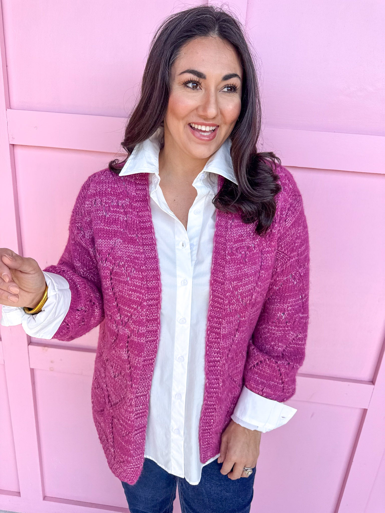 Molly Bracken Sophia Knit Cardigan womens boutique open cardigan jincy's