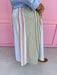 Jincy's Women's Boutique Autumn Edit Fall Transition Style Mixed Stripes Olive Blue Orange Midi Maxi Skirt Polagram PSK5469