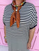 Jincy's Women's Boutique Every Stripe Midi Maxi Black & White Dress Everyday Wear Entro D30434