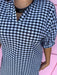 Jincy's Women's Boutique Game Day Adrienne Charlotte Dress Black Seer Gingham Mini Dress Plus Size