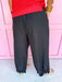 Jincy's Women's Boutique Game Day Black Elastic Waist Jogger Style Balloon Pants Everyday Wear Entro P33245