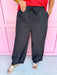 Jincy's Women's Boutique Game Day Black Elastic Waist Jogger Style Balloon Pants Everyday Wear Entro P33245