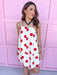 Jincy's Women's Boutique Game Day Crowd Favorite Red Polka Dot Mini Dress Everyday Wear Peach Love ID200992-01