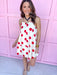 Jincy's Women's Boutique Game Day Crowd Favorite Red Polka Dot Mini Dress Everyday Wear Peach Love ID200992-01