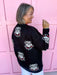 Jincy's Women's Boutique Game Day Dawgs Black Cardigan Capri Designs KW19UGA2604 Plus Size