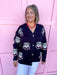 Jincy's Women's Boutique Game Day Dawgs Black Cardigan Capri Designs KW19UGA2604 Plus Size