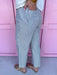 Jincy's Women's Boutique Game Day Hickory Stripe Wide Leg Pants Denim Everyday Wear Jodfil G16630