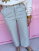 Jincy's Women's Boutique Game Day Hickory Stripe Wide Leg Pants Denim Everyday Wear Jodfil G16630