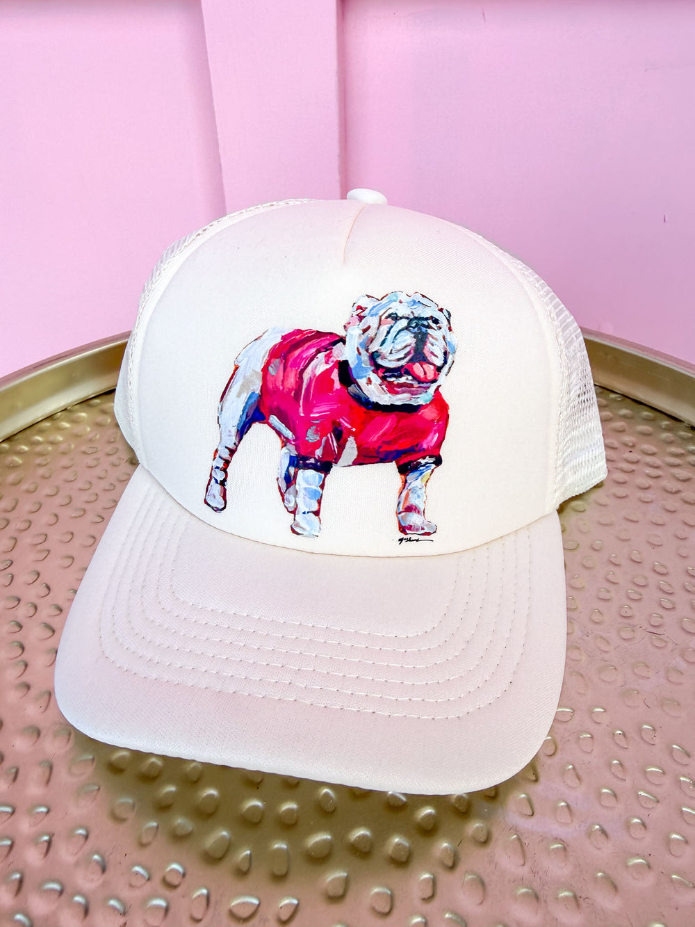 Jincy's Women's Boutique Game Day Standing Bulldog foam trucker hat Chelsea McShane 