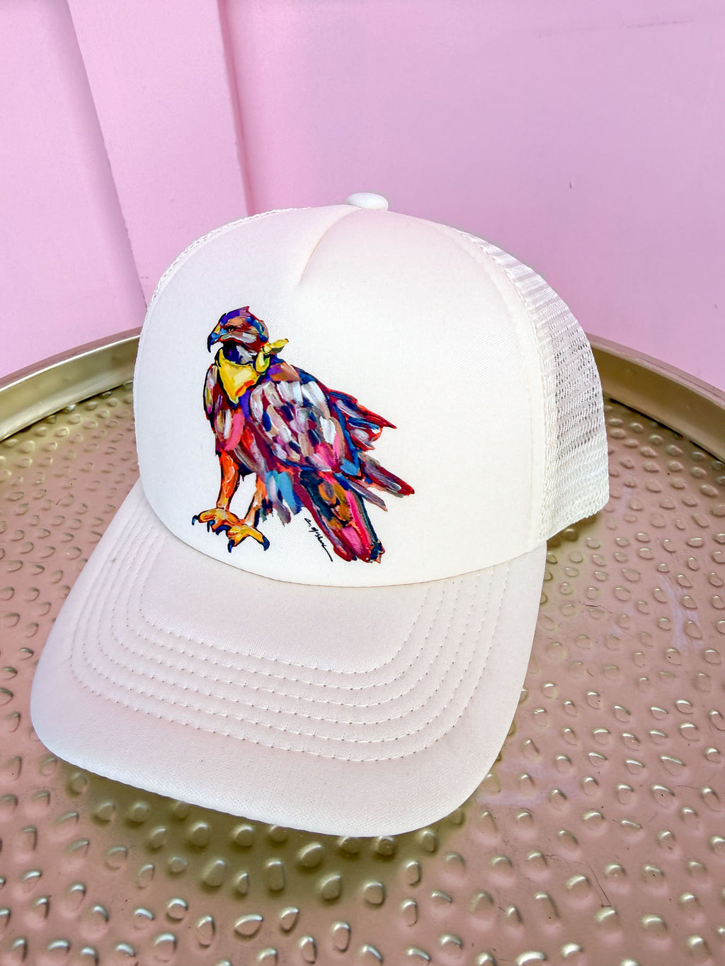 Jincy's Women's Boutique Game Day eagle with bandana foam trucker hat Chelsea McShane 