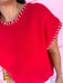 Jincy's Women's Boutique Game Day ruby red Signature Stitch Top Zenana TW2717X5
