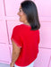 Jincy's Women's Boutique Game Day ruby red Signature Stitch Top Zenana TW2717X5