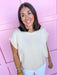 Jincy's Women's Boutique Game Day Ivory Signature Stitch Top Zenana TW2717X5