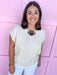 Jincy's Women's Boutique Game Day sand beige Signature Stitch Top Zenana TW2717X5