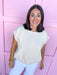 Jincy's Women's Boutique Game Day sand beige Signature Stitch Top Zenana TW2717X5