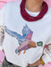 Jincy's Women's Boutique Mallard Oil Painting Watercolor Long Sleeve Fleece Plus Size Sweatshirt