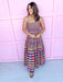 Jincy's Women's Boutique New Arrivals Everyday Wear Fall Transition Styles Color Max Multicolor Gingham Maxi Midi Dress TCEC CD07440