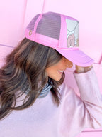 Jincy's Women's Boutique New Arrivals Everyday Wear Fall Transition Styles Foam Trucker Hat Bloom Babe Pink Floral Print Hat