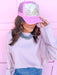 Jincy's Women's Boutique New Arrivals Everyday Wear Fall Transition Styles Foam Trucker Hat Bloom Babe Pink Floral Print Hat