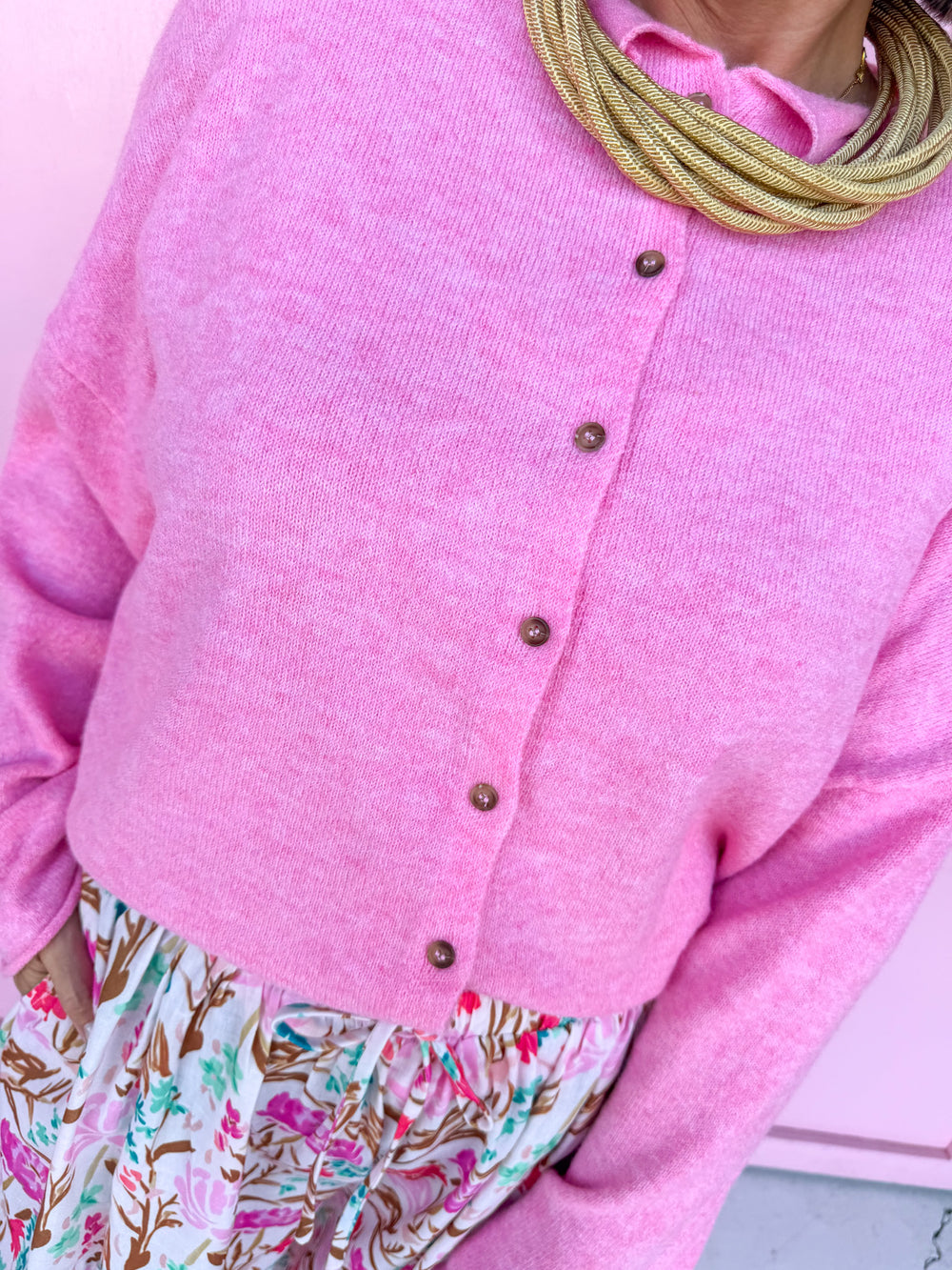 Jincy's Women's Boutique New Arrivals Everyday Wear Fall Transition Styles Lightweight Rolled Hem Mini Button Cardigan