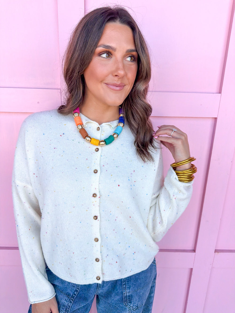 Jincy's Women's Boutique New Arrivals Everyday Wear Fall Transition Styles Lightweight Rolled Hem Mini Button Cardigan