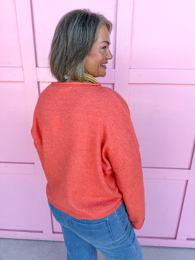Jincy's Women's Boutique New Arrivals Everyday Wear Fall Transition Styles Lightweight Rolled Hem Sweater By Together W2114