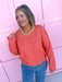 Jincy's Women's Boutique New Arrivals Everyday Wear Fall Transition Styles Lightweight Rolled Hem Sweater By Together W2114