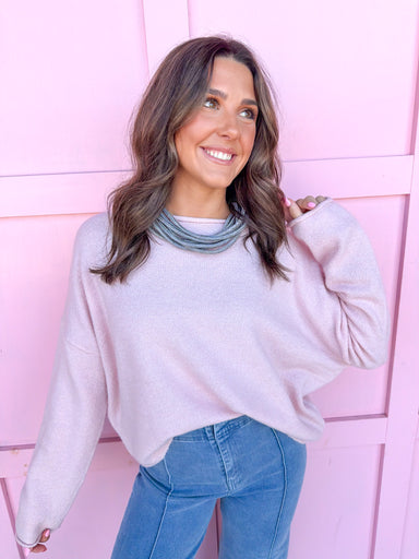 Jincy's Women's Boutique New Arrivals Everyday Wear Fall Transition Styles Lightweight Rolled Hem Sweater By Together W2114