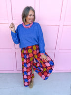 Jincy's Women's Boutique New Arrivals Everyday Wear Fall Transition Styles Lightweight Wide Leg Pants With Multicolor Oversized Polka Dots Umgee C6424
